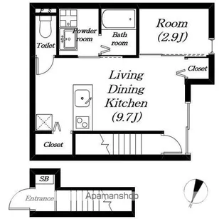 エトワール下坂浜A【202号室】の間取り
