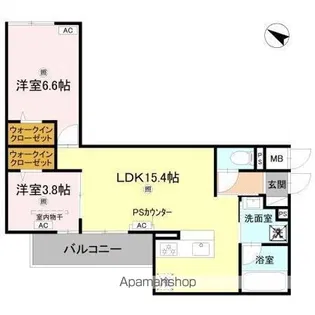 D-residence山田東【2階】の間取り