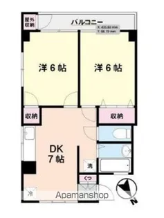コーポ橘【4階】の間取り
