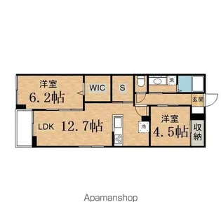 LA CIME【201号室】の間取り