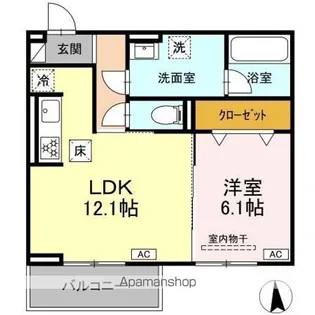 リュッカ鳥神【2階】の間取り