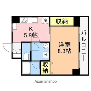 BUENA西堀前通一番町【2階】の間取り