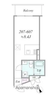 1Rの間取り画像