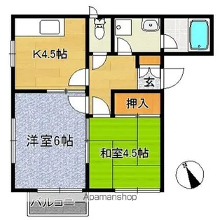 はいむぽぷり2【202号室】の間取り