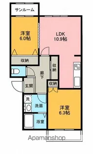 ハイライズ栄【202号室】の間取り