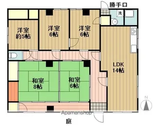 ハイツ高野【1階】の間取り