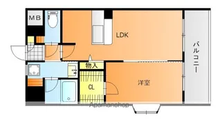 ラゾプレイス西原【5階】の間取り