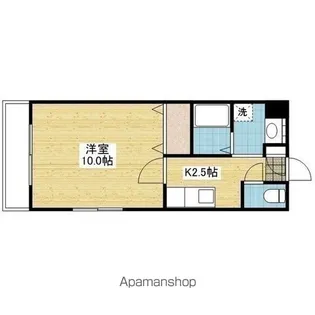 サンクレイドルカメヤマ【204.号室】の間取り