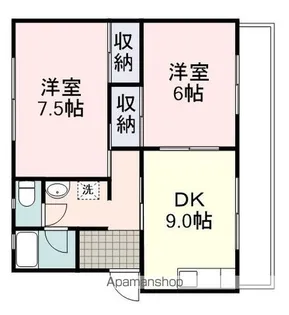 有賀ハイツ【103号室】の間取り