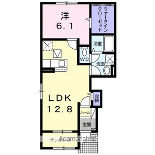 ガーデンハウスポライトリーB【1階】の間取り