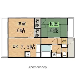 グリーンスプラッシュA【202号室】の間取り