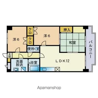 レジデンス鳥飼【1階】の間取り