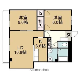 フォブール山方【2階】の間取り