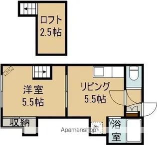 ハイツヒロⅤ(ハイツヒロファイブ)【2階】の間取り