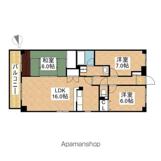 エストマール川名【1階】の間取り