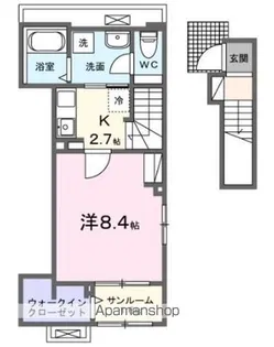トリニティ下川東【2階】の間取り