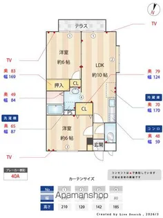 パークサイドハイツ【105号室】の間取り