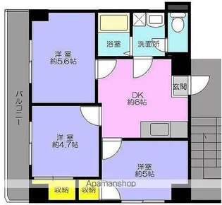 石田ビル【4階】の間取り