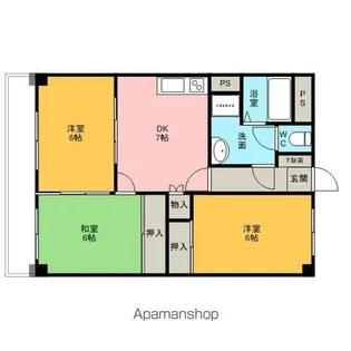 サルドセジュール箱崎駅前【601号室】の間取り