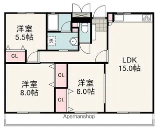 AVENIR大岩【2階】の間取り