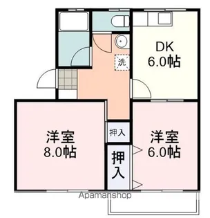 寿ハイツ【4階】の間取り