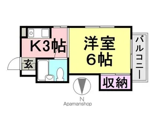 ヒルズ立花【305号室】の間取り