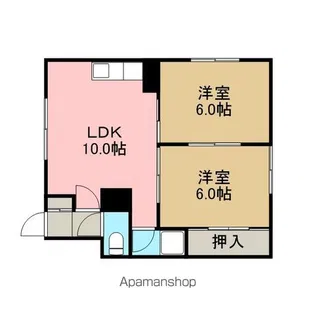 コーポ大舘【101号室】の間取り