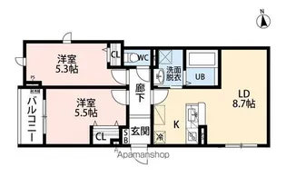 STELLA VITA石津【303号室】の間取り