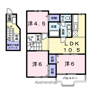 ファミール村松【202号室】の間取り