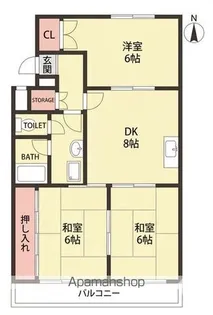岡井マンション【201号室】の間取り