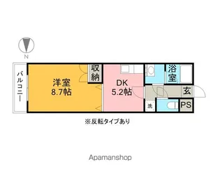 カスティールイン宇都宮【3階】の間取り