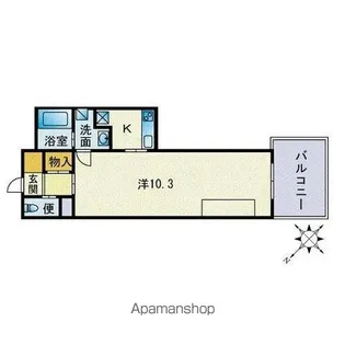 Grand E’terna福岡天神橋【2503号室】の間取り