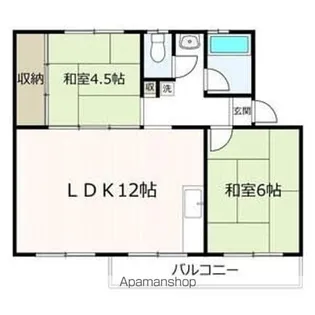 高蔵寺中央台団地219号棟【5階】の間取り
