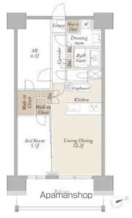 ライトテラス新宿御苑【12階】の間取り