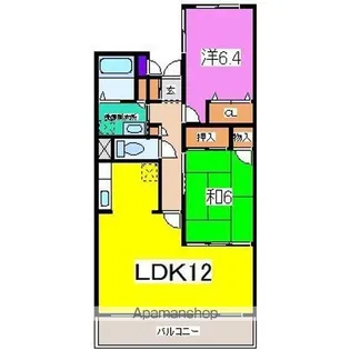 ペルージア【205号室】の間取り