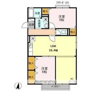 ウェストロジュマン【1階】の間取り