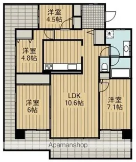 ルネ福生A棟【8階】の間取り