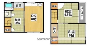 大阪府堺市堺区柏木町2丁【テラスハウス】の間取り