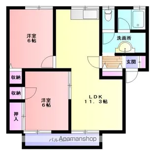 ガーデンシティ桜町D【101号室】の間取り