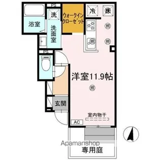 ビバーチェ城東【1階】の間取り