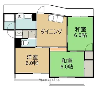 サンシャインハイツ【202号室】の間取り