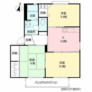 レジデンス幸 A棟【102号室】の間取り