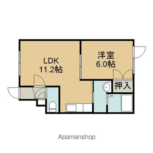 ロイヤルハイム新中野A【106号室】の間取り