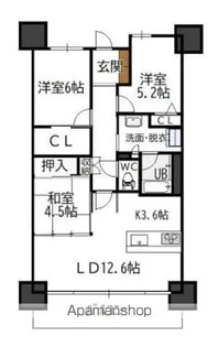 サーパス神宮参道レジデンス【11階】の間取り