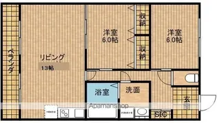 シャトーインTOKAI【403号室】の間取り