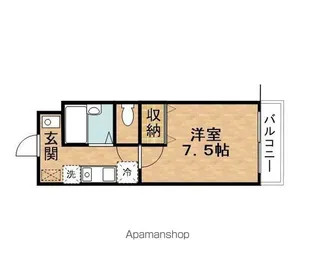 アルカディア堂山【1階】の間取り