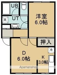 貴光ハイツⅡ【202号室】の間取り