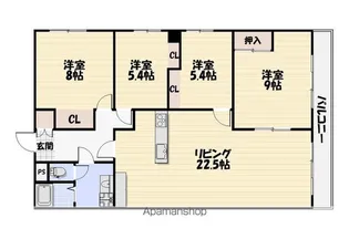 総建みどりハイム【6階】の間取り