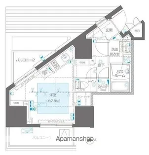 ZOOM信濃町【8階】の間取り