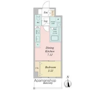 プレイズシード名城公園【5階】の間取り